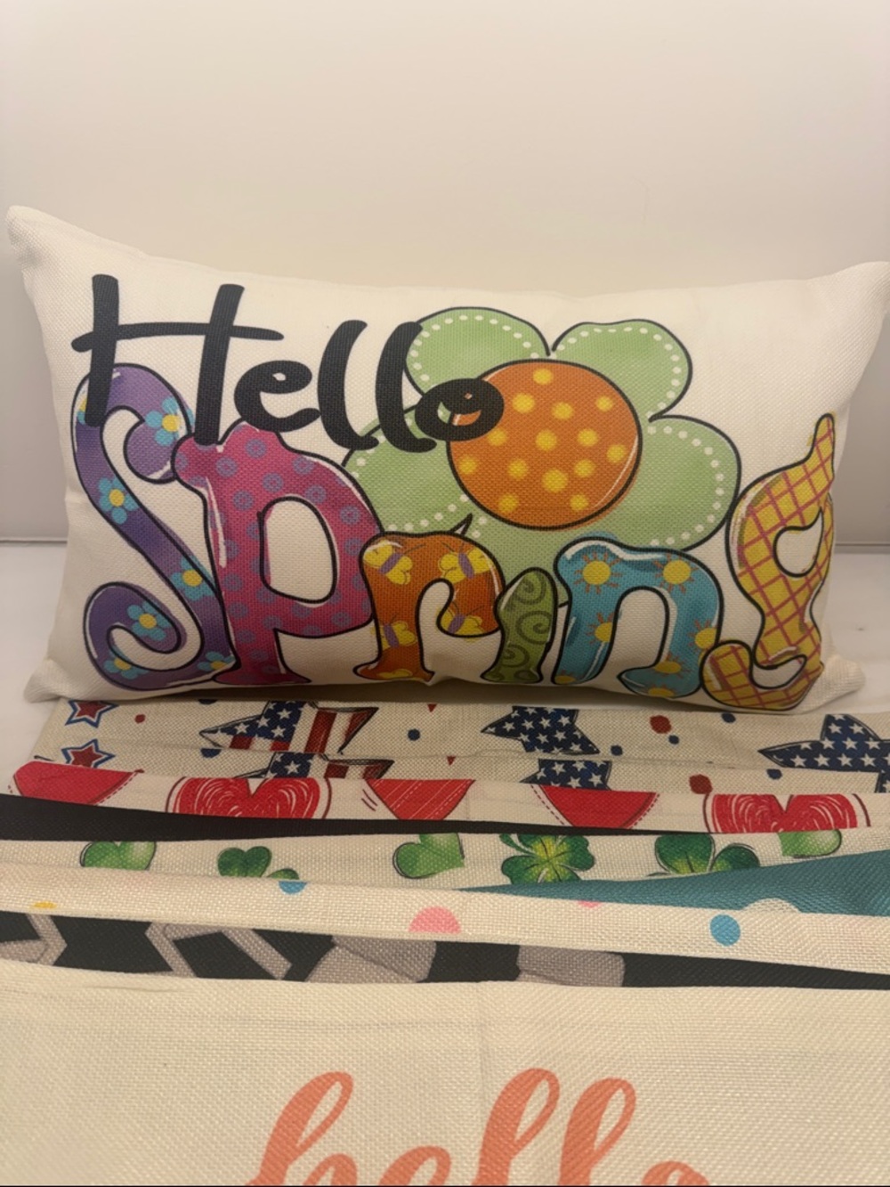 NEW Throw Accent Pillow for Bed Sofa with 11 Zip Off Holiday Seasonal Covers!